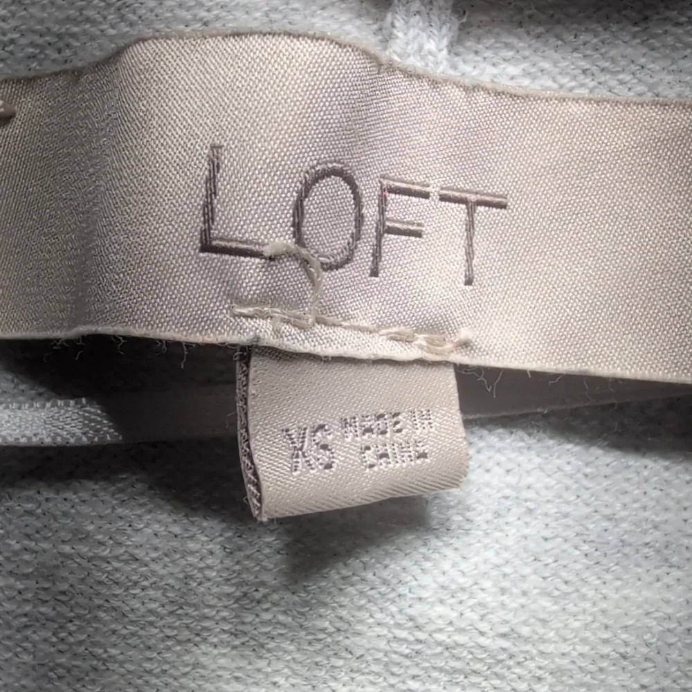 Loft Hooded Drape Open Cardigan Gray Size Small
